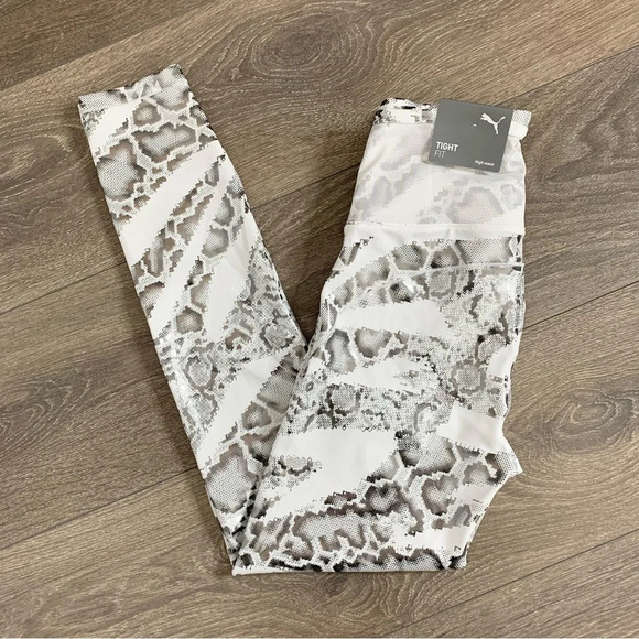 Puma Train Untamed High Waist 7/8 Tights Leggings Snakeskin Print Size XS - Picture 6 of 16